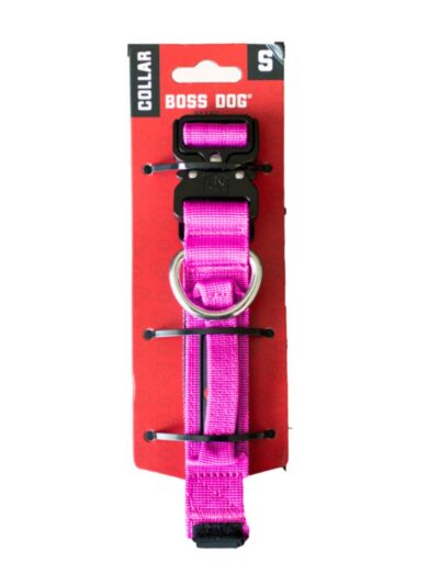 Boss Dog Tactical Adjustable Dog Collar Hot Pink, 1ea/SM