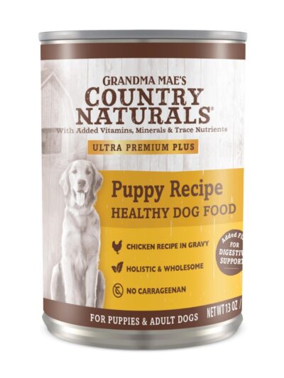 Grandma Mae's Country Naturals Puppy Recipe Wet Dog Food Chicken 13oz