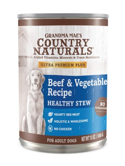 Grandma Mae's Country Naturals Healthy Stew Wet Dog Food Beef & Vegetable 13oz