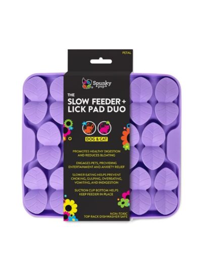 Spunkypup Slow Feeder & Lick Pad Duo Petal One Size
