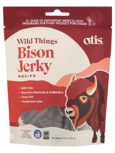 Otis Dog Wild Things Bison Jerky 4oz.