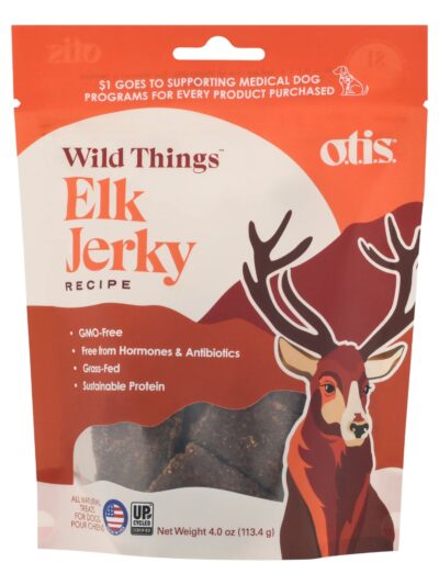 Otis Dog Wild Things Elk Jerky 4oz.