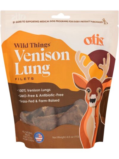 Otis Dog Wild Things Grain Free Venison Lung Filets 4oz.