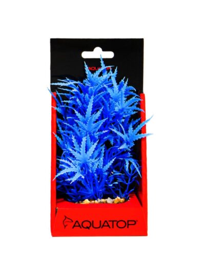 Aquatop Vibrant Fluorescent Cannabis Plant Blue 6in