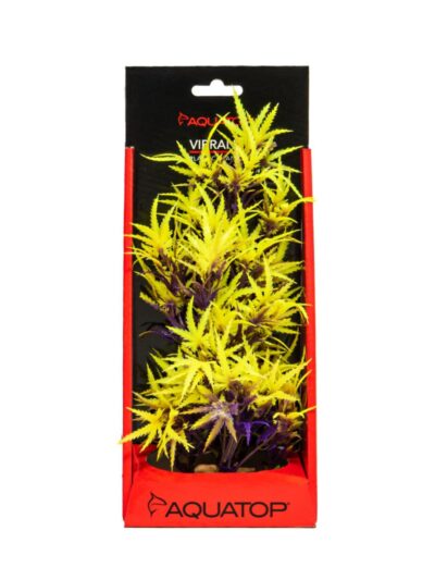 Aquatop Vibrant Fluorescent Cannabis Plant Olive 10in