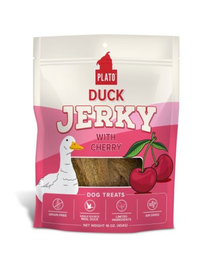 Plato Dog Jerky Duck With Cherry 16Oz