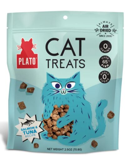 Plato Cat Grain Free Air Dried Treat Tuna Salmon 2.5Oz