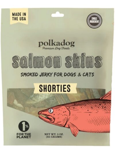 Polka Dog Bakery Dog Salmon Skin Jerky 3Oz Pouch