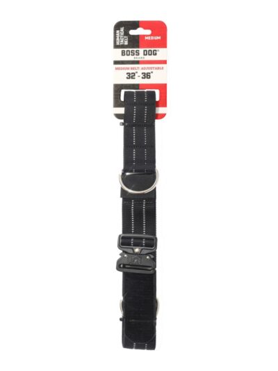 Boss Dog Human Boss Tactical Utility Dog Walker Belt Black, 1ea/MD (32-36In Waist)