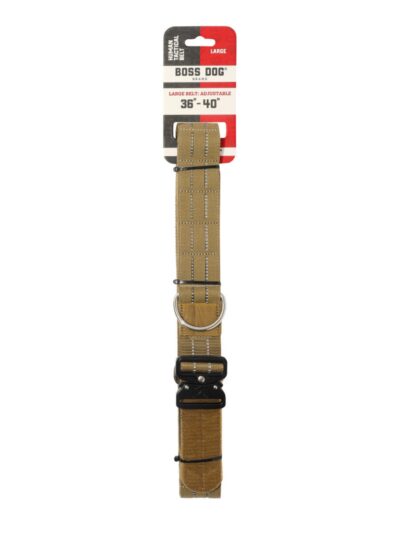 Boss Dog Human Boss Tactical Utility Dog Walker Belt Tan, 1ea/LG (36-40In Waist)