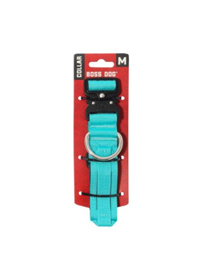 Boss Dog Tactical Adjustable Dog Collar Teal, 1ea/MD, 15-18in.