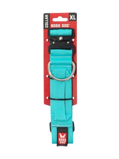Boss Dog Tactical Adjustable Dog Collar Teal, 1ea/XL, 20-28in.