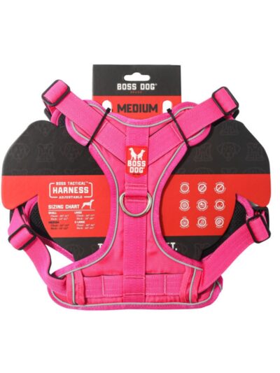 Boss Dog Tactical Dog Harness Hot Pink, 1ea/MD