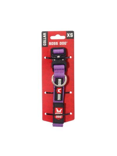 Boss Dog Tactical Adjustable Dog Collar Purple, 1ea/XS, 11-14in.