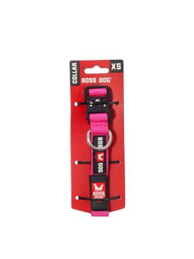 Boss Dog Tactical Adjustable Dog Collar Hot Pink, 1ea/XS, 11-14in.