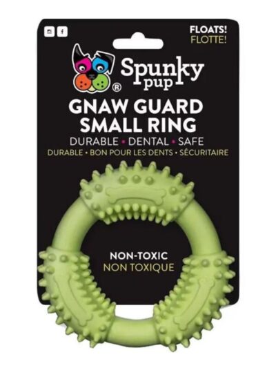 Spunkypup Gnaw Guard Squeaky Toy Ring Small