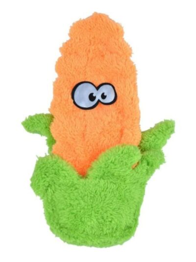 Cycle Dog Duraplush Ear Of Corn Dog Toy Orange Medium