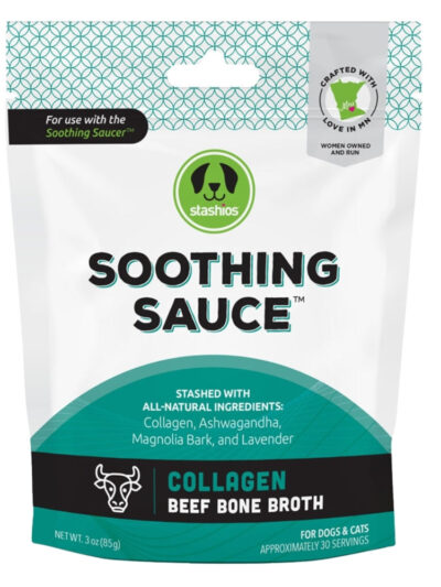Stashios Soothing Sauce Bulk Collagen Beef 3oz.  3 packs
