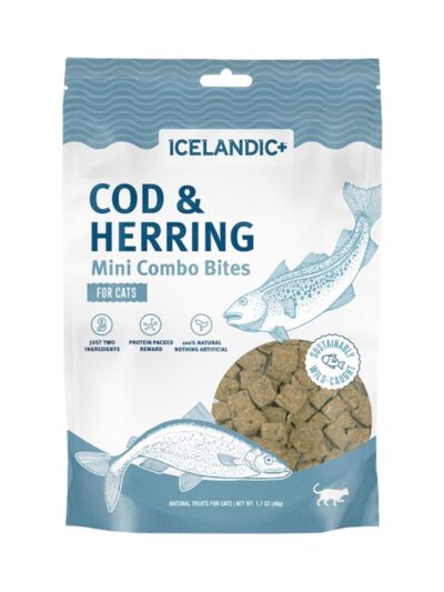 Icelandic Cat Mini COD & Herring Combo Bites 1.7oz.