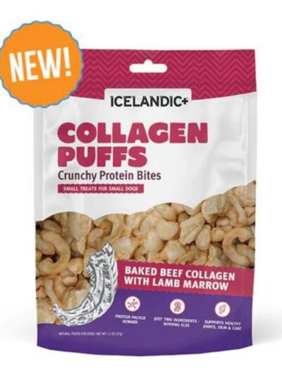 Icelandic Dog Collagen Puffs Bites With Marrow 1.3oz.