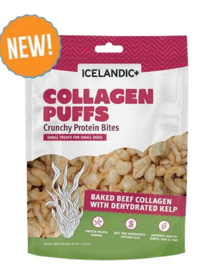 Icelandic Dog Collagen Puffs Bites With Kelp 1.3oz.