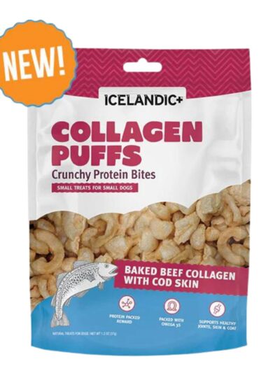 Icelandic Dog Collagen Puffs Bites With Fish 1.3oz.