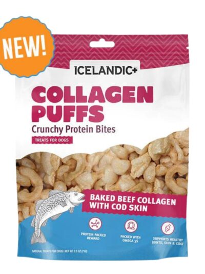 Icelandic Dog Collagen Puffs Bites With Fish 2.5oz.