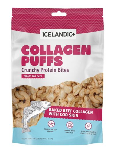 Icelandic Cat Beef Collagen Puffs With Fish 0.5oz.