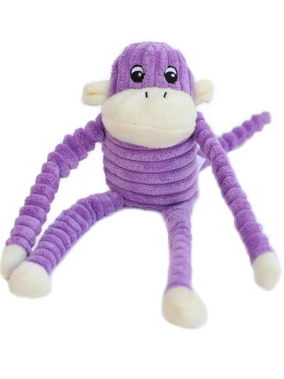 Zippypaws Plush Spencer The Crinkle Monkey Purple Small