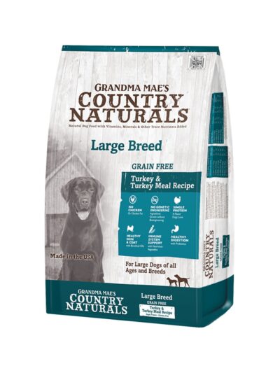 Grandma Mae's Country Naturals Grain Free L.I.D. Large Breed Dry Dog Food Turkey 14lb