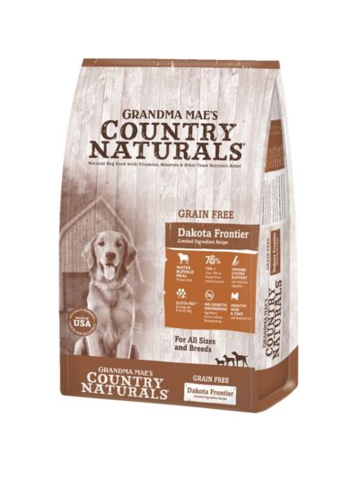 Grandma Mae's Country Naturals Grain Free LID Dry Dog Food Dakota Frontier Buffalo 22lb