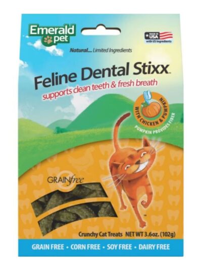 Emerald Pet Feline Dental Stixx Cat Treats Chicken 3.6oz