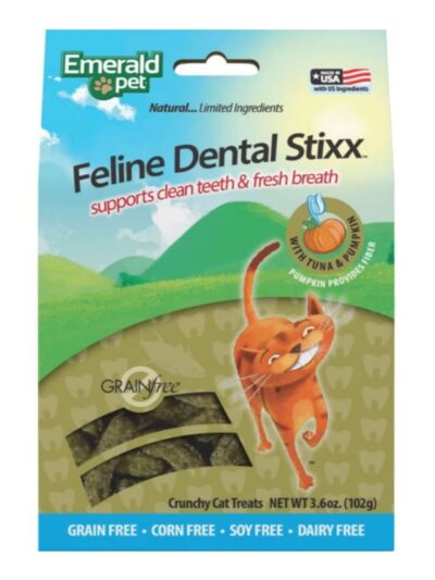 Emerald Pet Feline Dental Stixx Cat Treats Tuna 3.6oz