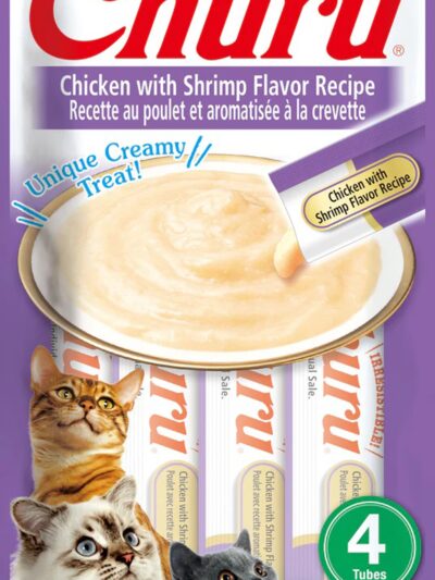 Inaba Cat Churu Puree Chicken Shrimp 0.52Oz/6Ct