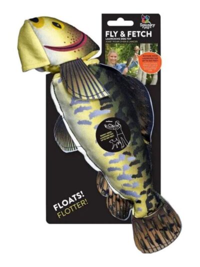 Spunkypup Fly & Fetch Launch Plush Toy Fish One Size