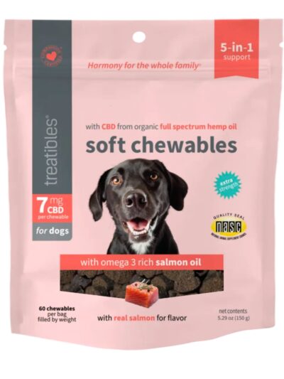 Treatibles Extra Strength Dog Soft Chews Salmon 7 Mg-60 Pk