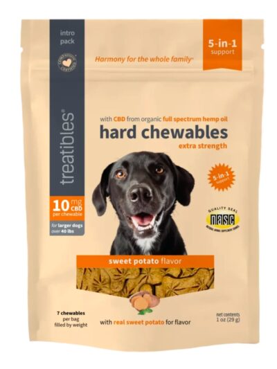 Treatibles Extra Strength Large Dogs Hard Chews Sweet Potato 10 Mg-7 Pk