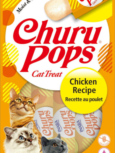 Inaba Churu Pops Cat Treats Chicken .54oz.-4 Pk (Case of 6)