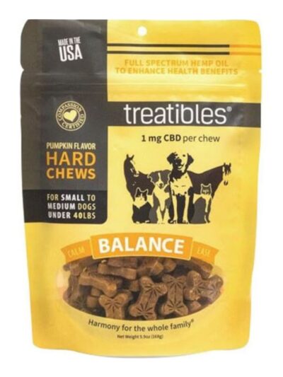 Treatibles Hemp Wellness Hard Chews Balance Pumpkin Small/Medium-14 Ct