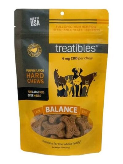 Treatibles Hemp Wellness Hard Chews Balance Pumpkin Large-45 Ct