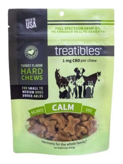 Treatibles Hemp Wellness Hard Chews Calm Turkey Small/Medium-14 Ct