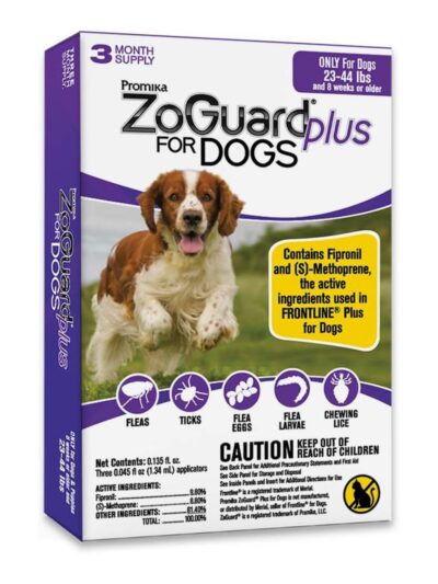 Zoguard Plus Spot-On For Dogs 23-44 Lb-3 Pk