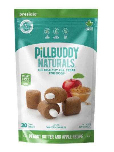 Presidio Dog Pill Buddy Natural Peanut Butter & Apple 30 Count
