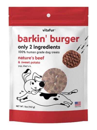 Vitafur Barkin Burger Dog 5oz. Nature's Beef Sweet Potato