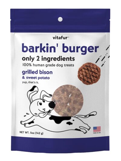 Vitafur Barkin Burger Dog 5oz. Grilled Bison Sweet Potato