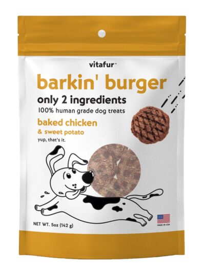Vitafur Barkin Burger Dog 5oz. Baked Chicken Sweet Potato