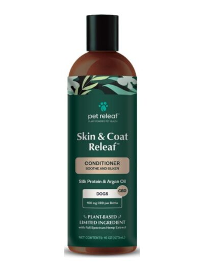 Pet Relief Skin & Coat Dog 16oz./6 Soothe & Silken Conditioner CBD 100Mg