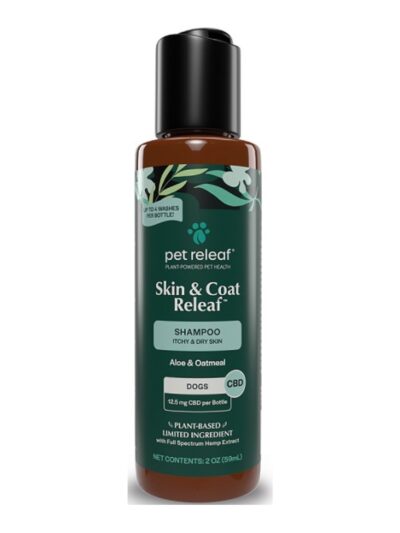 Pet Relief Skin & Coat 2oz./40 Itchy & Dry Shampoo CBD Travel Size