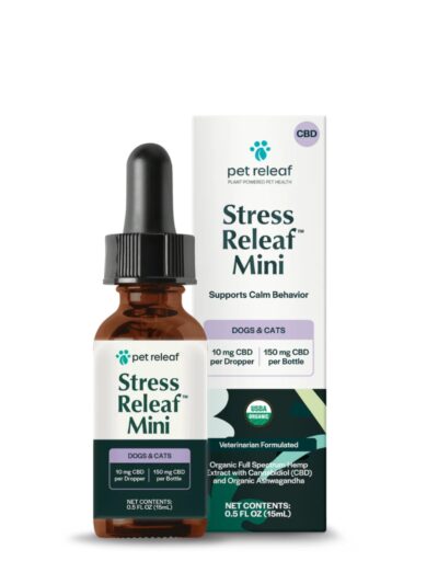 Pet Relief Stress Releaf Mini 150 Organic CBD Oil Dog/Cat