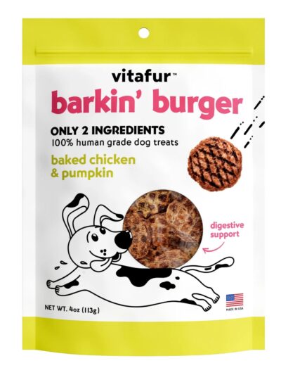Vitafur Barkin Burger Dog 4oz. Baked Chicken Pumpkin